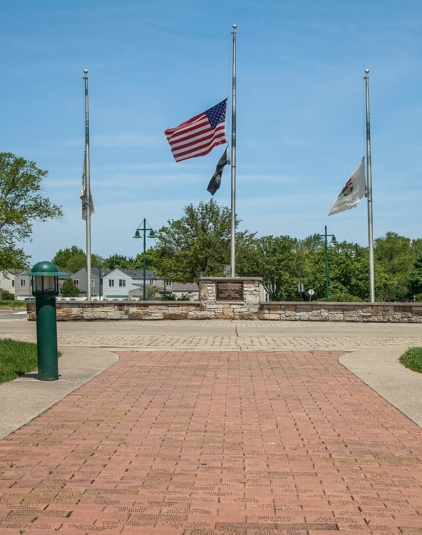 Downtown flag poles news flash size
