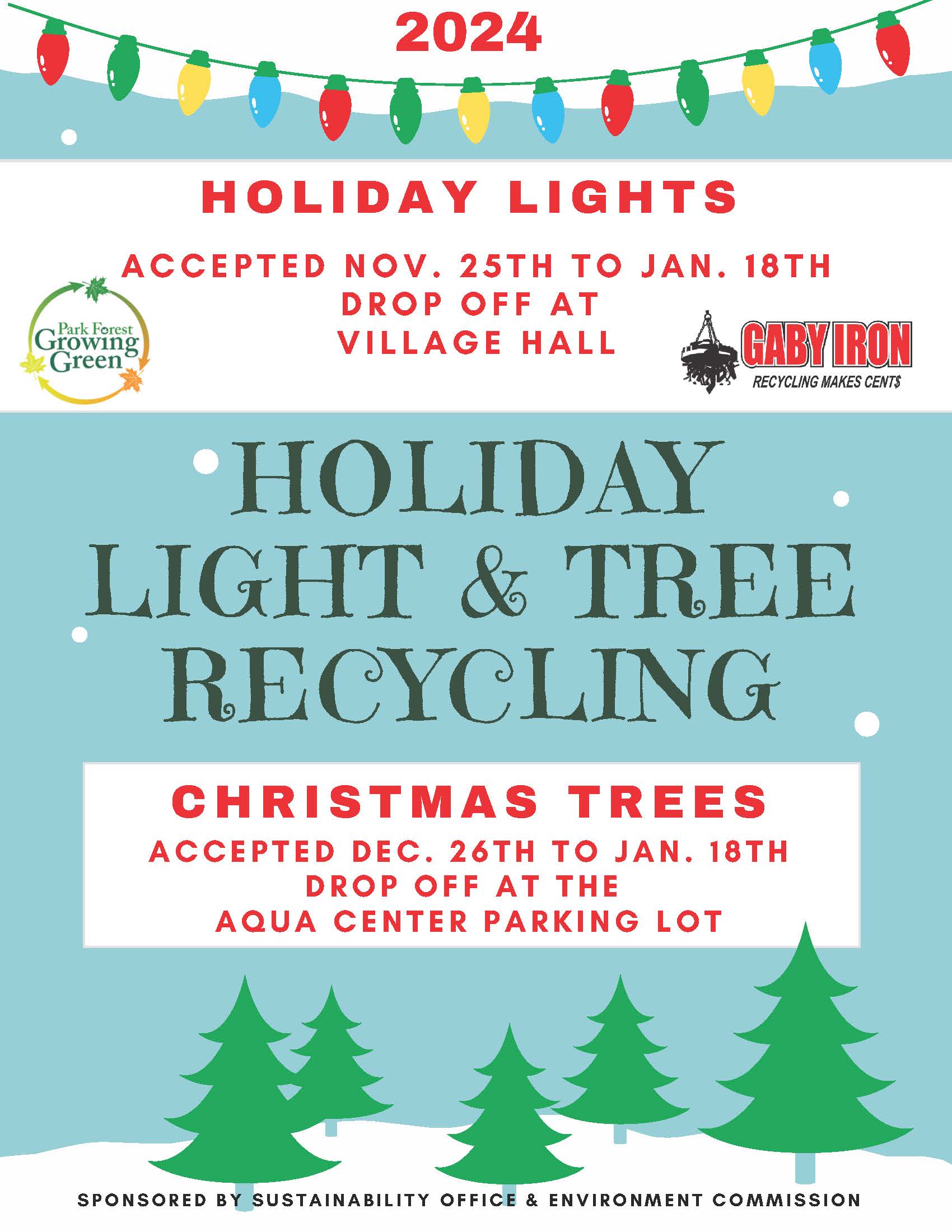 2024 tree and lights recycling flyer