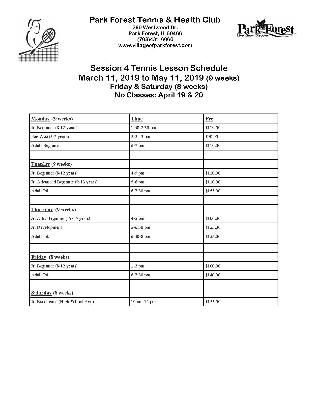 Tennis session 3_11_19to5_11_19