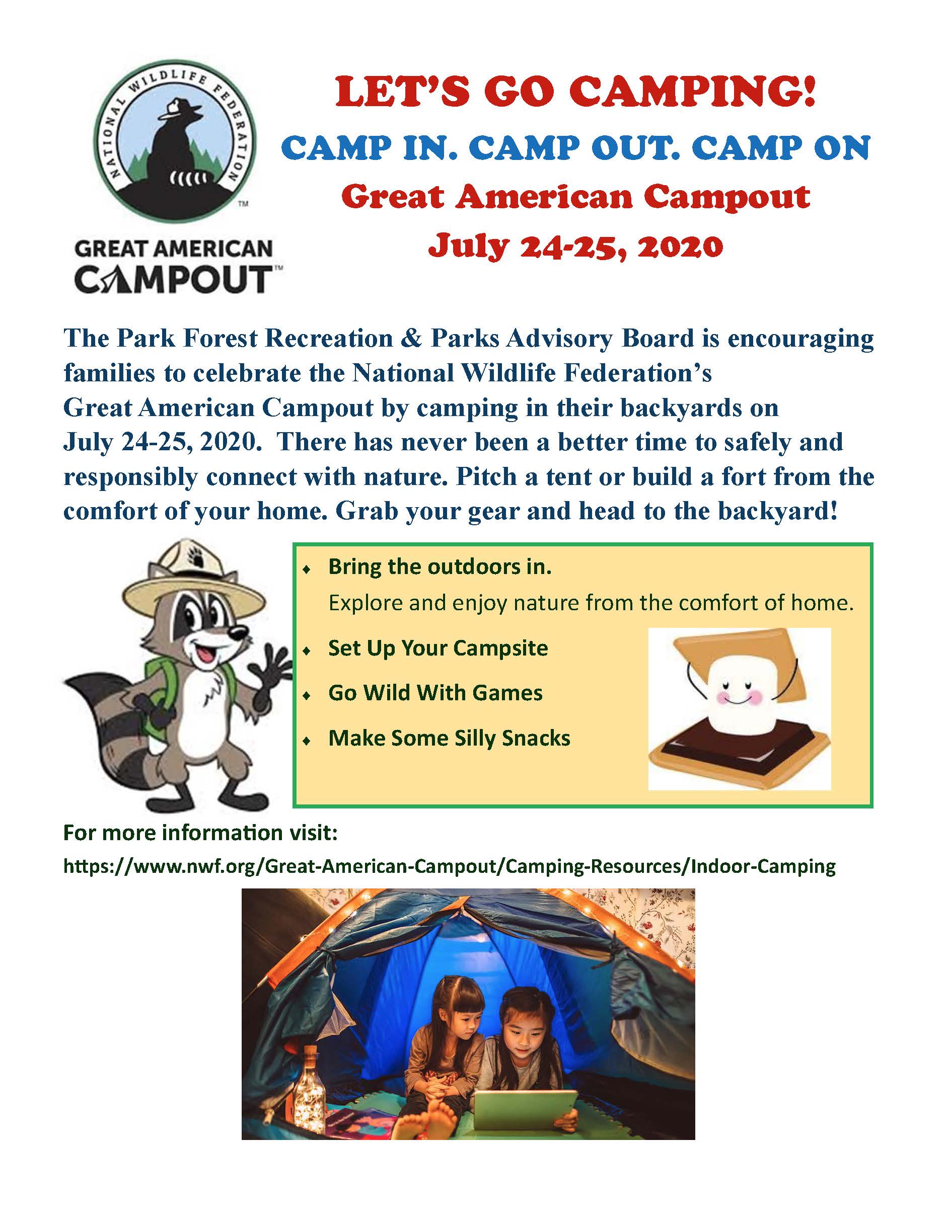 Great American Campout Flyer 2020