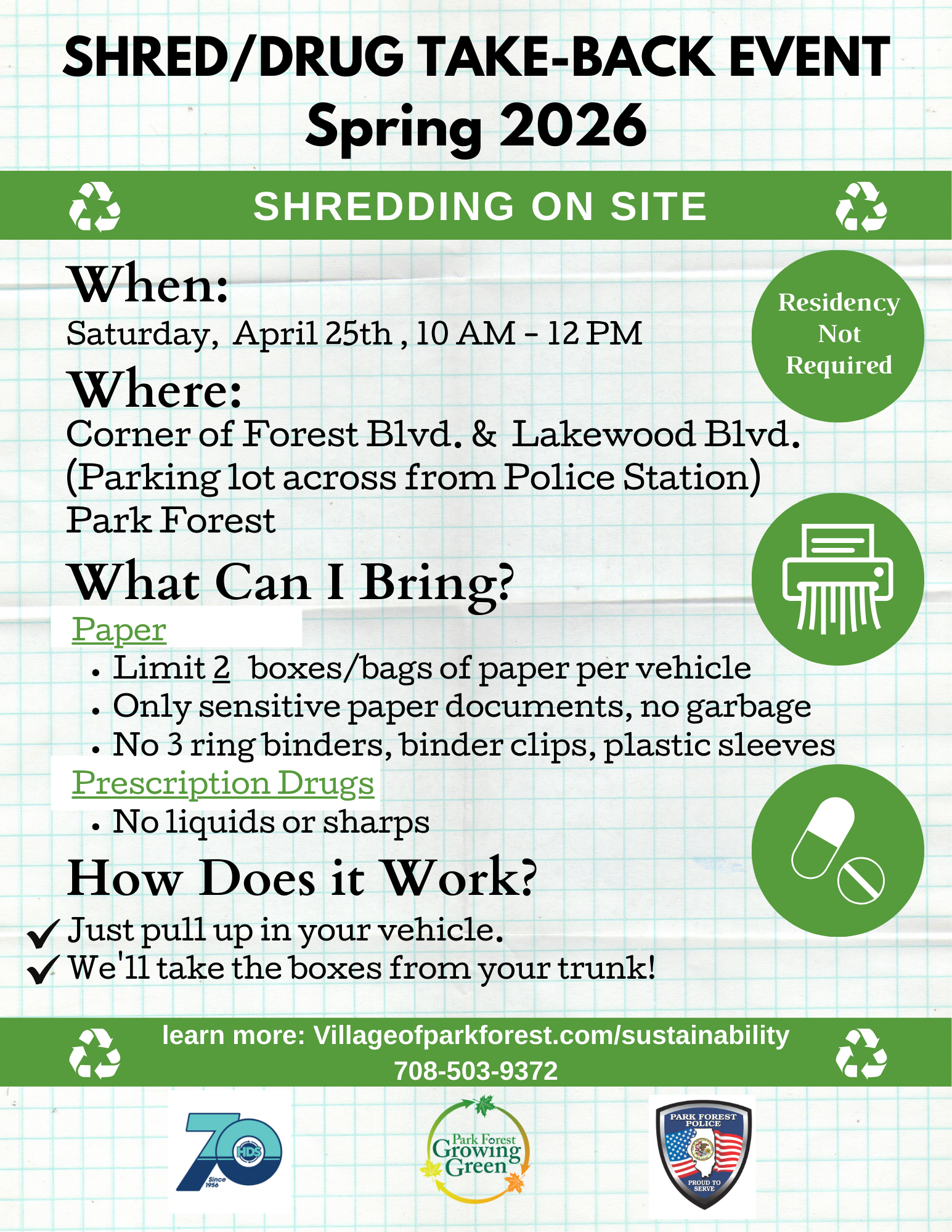 2026 spring ShredDrug take back